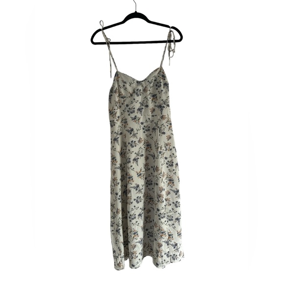 White Floral Midi Dress by Crescent - Picture 2 of 7